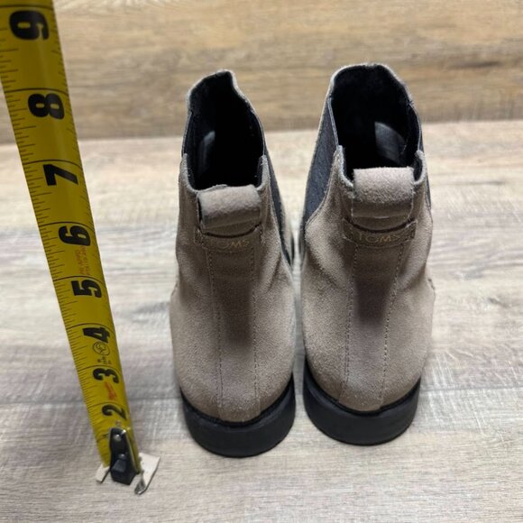 Toms Cleo Tan Suede Ankle Boots Women's Size 8.5 - Picture 3 of 7